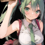 ロック画面で時刻を見せてくれるミクさん