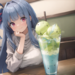 真冬のチョコミントアイスをサービスしてくれる葵ちゃん