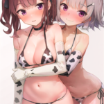 やっちゃってください花梨先輩！な牛柄ビキニの六花ちゃんと花梨先輩