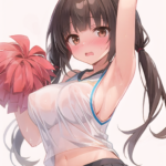 濡れ透けでがんばれ♡がんばれ♡