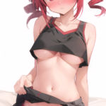 たくし上げて応援してくれるテトさん！