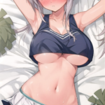 短すぎるチア衣装に敗北したクロワちゃん