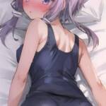 後ろからスク水を見せてくれるゆかりさん！