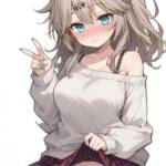 たくし上げてくれるつむぎちゃん！