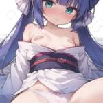 着物をはだけてくれるウナちゃん！