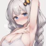 腋を見せてくれるあかりちゃん！