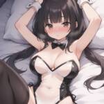 昨日はうさぎの日だったので半透明バニーなうちの子！