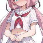 白セーラーでたくし上げてくれるヒメちゃん！