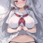 白セーラーでたくし上げてくれるイタコ姉さま！