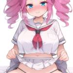 白セーラーでたくし上げてくれるめたんちゃん！