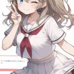 白セーラーなつむぎちゃん！