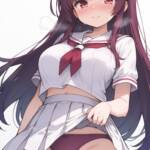 白セーラーでたくし上げてくれる東北あん子ちゃん！