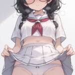 白セーラーでたくし上げてくれる千冬ちゃん！