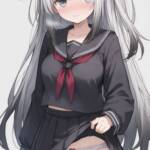 セーラー服でたくし上げてくれるアリアルさん！