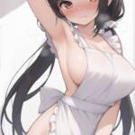 トレンドになっていたので裸エプロンで腋を見せてくれるうちの子！