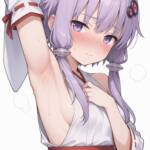 腋を見せてくれる巫女さんなゆかりさん！