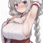 腋を見せてくれる巫女さんなあかりちゃん！