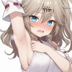 腋を見せてくれる巫女さんなつむぎちゃん！