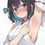 腋を見せてくれる巫女さんなみゃーまい！