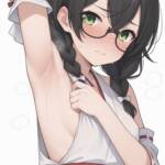 腋を見せてくれる巫女さんな千冬ちゃん！