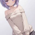 オフショルセーターな雫ちゃん！