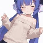 オフショルセーターなウナちゃん！