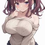 オフショルセーターな花梨先輩！