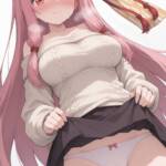 オフショルセーターでたくし上げてくれる茜ちゃん！