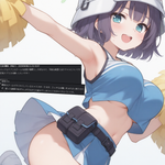 応援してくれるサキ！